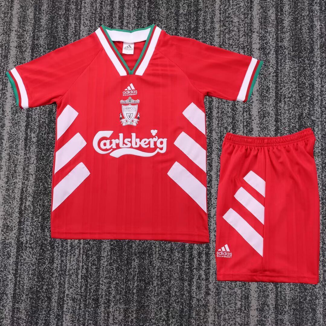 Kids-Liverpool 93/95 Home Soccer Jersey